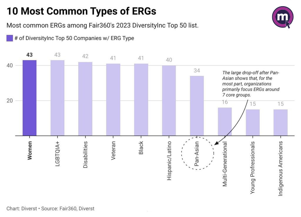 15+ Game-Changing ERG Statistics - 2025 Research Updates for ERGs and DEI 8 ERG Charts 10 Most Common Types of ERGs 1024x737 copy