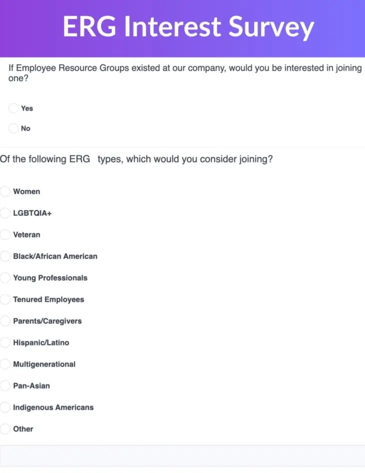 How to Start an ERG in 6 Steps: ERG Launching Guide 3 ERG Interest Survey 791x1024 1 edited