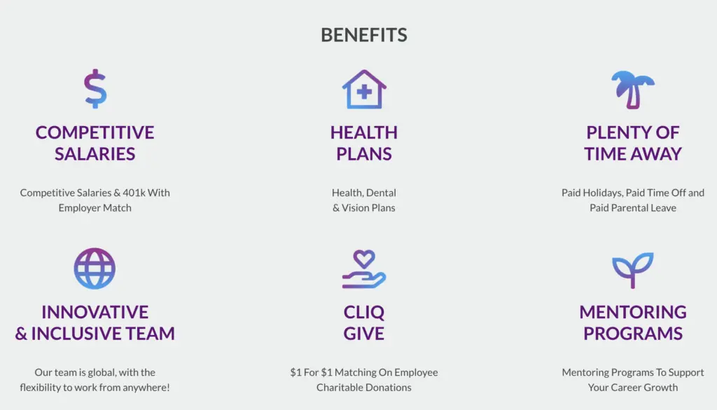 What Is an Employee Value Proposition? 8 Image of MentorcliQ Employee Value Proposition through benefits.